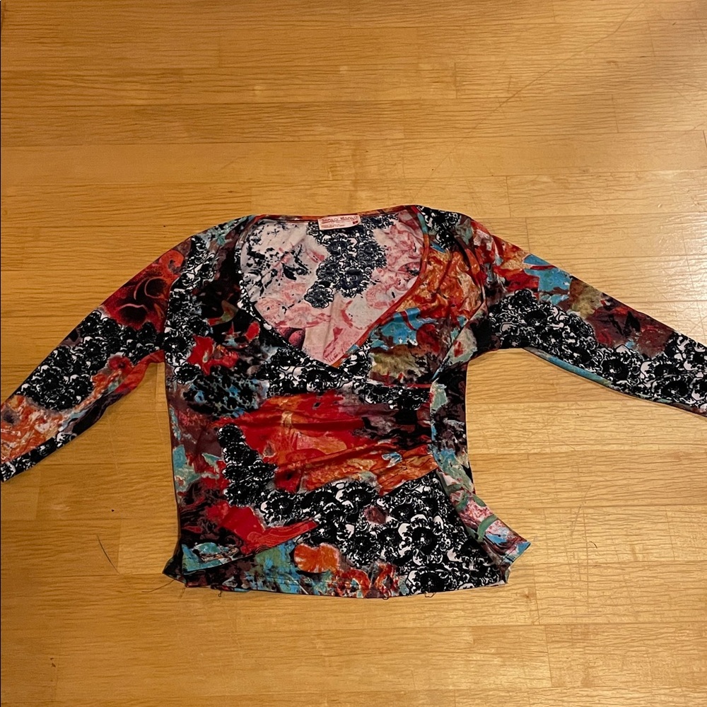 4/$20 Tango Mango Multi Color Patterned Top